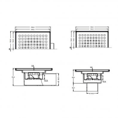 Paslanmaz Çerçeveli 15x15 Jeny Class Seri