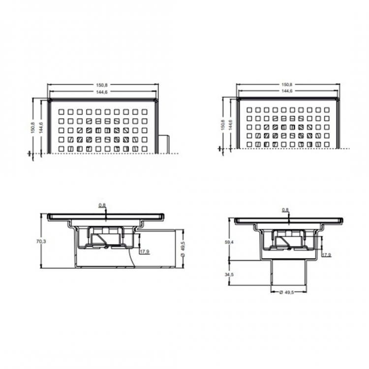 Paslanmaz Çerçeveli 15x15 Jeny Class Seri